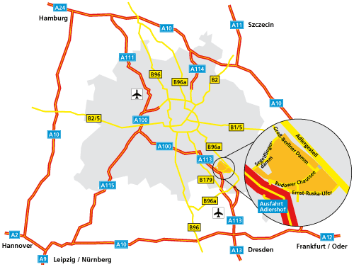 Map for car arrival